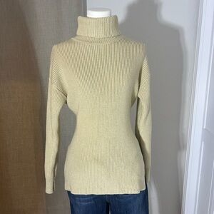 Women’s Free People Beach Tie Back Turtleneck Sweater Tan Size XS-S
